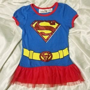 Supergirl shirt with attached tutu